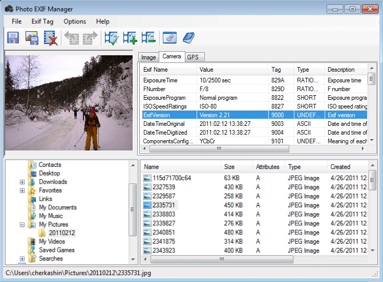 Photo EXIF Manager Screenshot